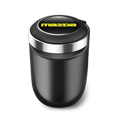 Mazda Car Ashtray for Cigarette Yellow Design Logo 