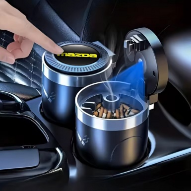 Mazda Car Ashtray for Cigarette Yellow Design Logo 