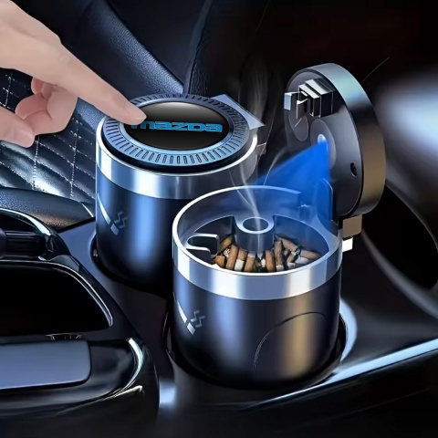 Mazda Stylish Branded  Ashtray Logo Container for Cigarette LED