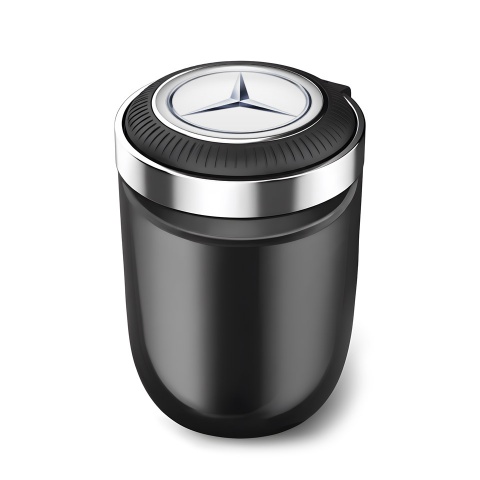 Mercedes Ashtray Logo Container for Cigarette LED White Design 