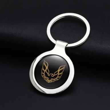 Pontiac  Firebird Metal Key Chain Black Copper Style Logo Design