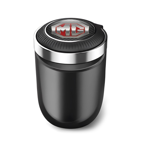 MG Ashtray Logo Container for Cigarette LED Black Carbon Design 
