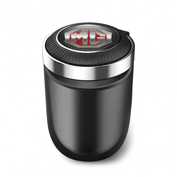 MG Ashtray Logo Container for Cigarette LED Black Carbon Design 