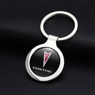 Pontiac Metal Key Ring Black Red Logo Design