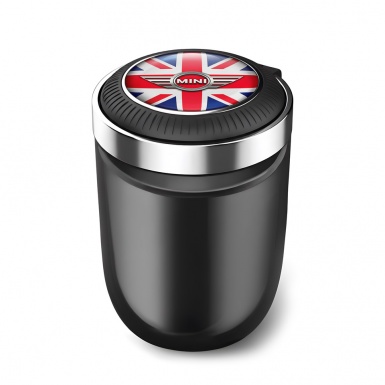Mini Cooper Ashtray Logo Container for Cigarette LED UK Flag Style 