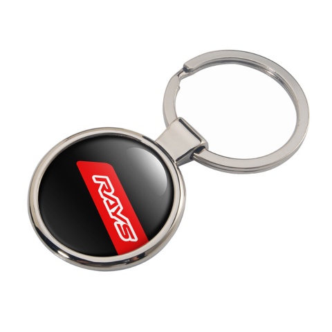 Rays Key Fob Metal Black Red Line Color Design