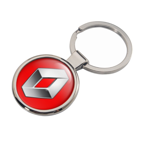 Renault Metal Key Ring Red Chrome Silver Edition