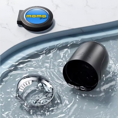 Momo Car Ashtray for Cigarette Blue Logo Style 