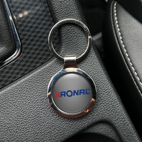 Ronal Metal Fob Chain Light Carbon Blue Logo Edition