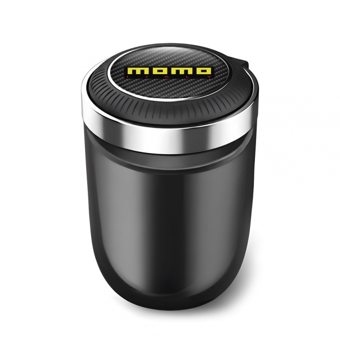 Momo Ashtray Car Accessory  Black carbon Design Logo 