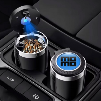 Momo Automotive Ashtray Blue Black Decoration Logo 