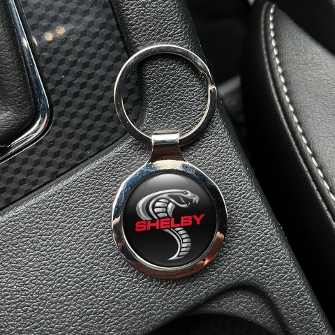 Ford Cobra Metal Key Ring Black Metallic Snake Edition