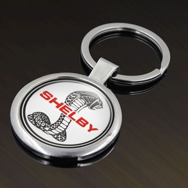 Ford Shelby Key Fob Metal White Pearl Black Snake