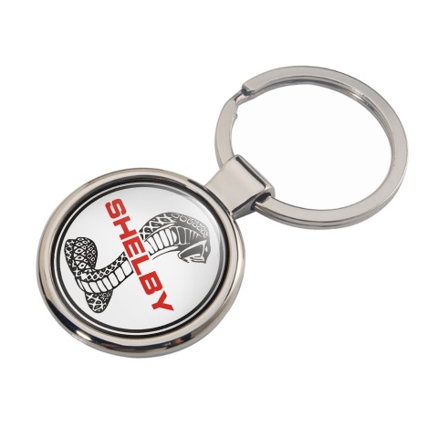 Ford Shelby Key Fob Metal White Pearl Black Snake