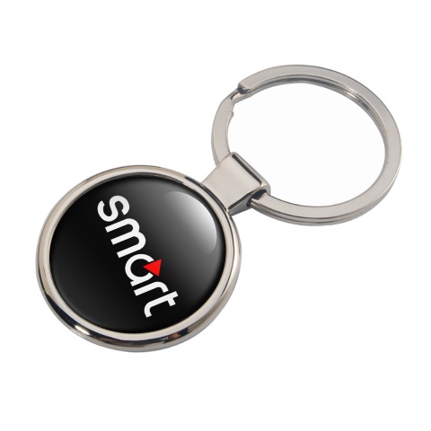 Smart  Key Fob Metal Black White Logo Red Triangle Classic Design