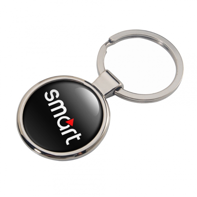 Smart  Key Fob Metal Black White Logo Red Triangle Classic Design