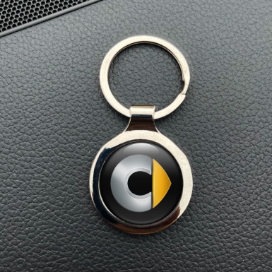 Smart Smart Metal Fob Chain Silver Gradient Yellow Arrow Design