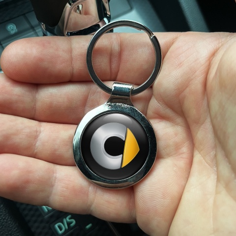 Smart Smart Metal Fob Chain Silver Gradient Yellow Arrow Design