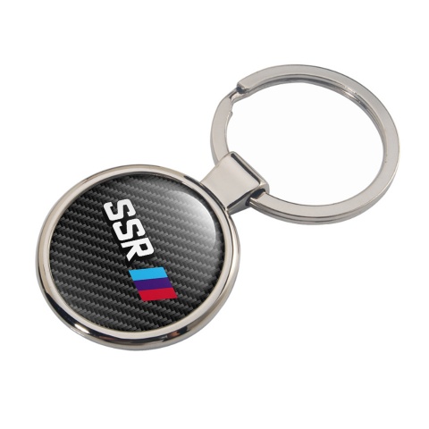 SSR Keychain Metal Dark Carbon Color Logo Sport Edition