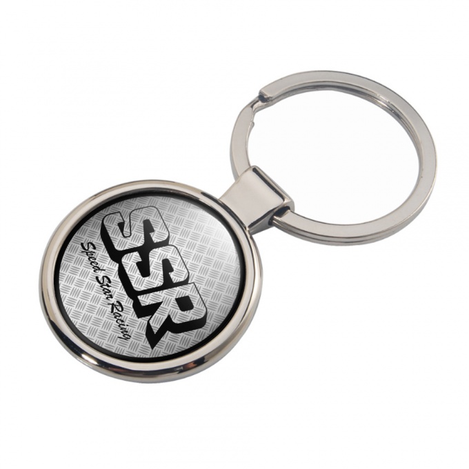 Smart Speed Star Racing SSR Keychain Metal Light Metal Sheet Type Edition
