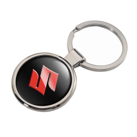 Suzuki Metal Fob Chain Black Red Gradient Overlay Design
