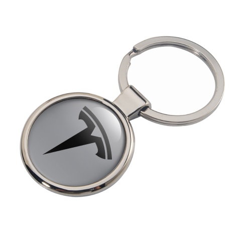 Tesla Metal Fob Chain Light Grey Black Color Edition
