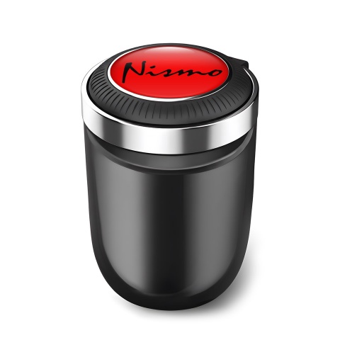 Nissan Automotive Ashtray Red Print with Black Font Logo 