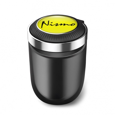 Nissan Nismo Ashtray Logo Container for Cigarette LED Yellow Print with Black Font 