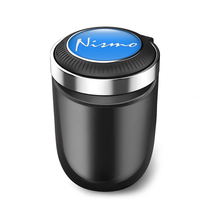Nissan Nismo Ashtray Logo Container for Cigarette LED Blue print with White Font 
