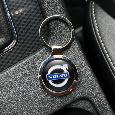 Volvo Key Fob Metal Black Silver Blue Logo 3D Design