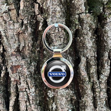 Volvo Key Fob Metal Black Silver Blue Logo 3D Design
