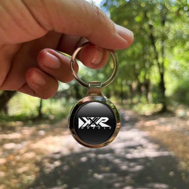 XXR Metal Key Ring Black White Classic Logo Design