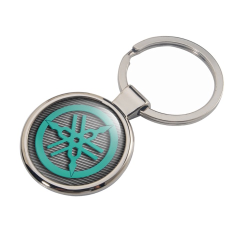Yamaha Metal Key Holder Light Carbon Green Ring Emblem Edition