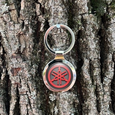 Yamaha Metal Fob Chain Light Carbon Red Ring Emblem Edition
