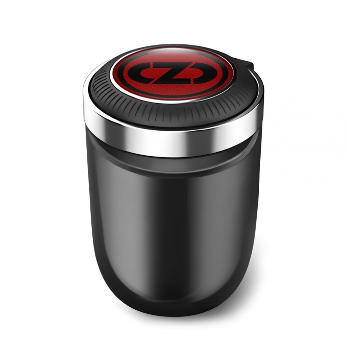 OZ Car Ashtray for Cigarette Red Carbon Design 