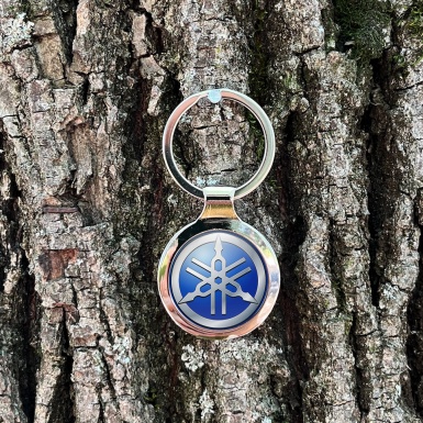 Yamaha Key Chain Metal Blue Metallic Ring Classic Edition
