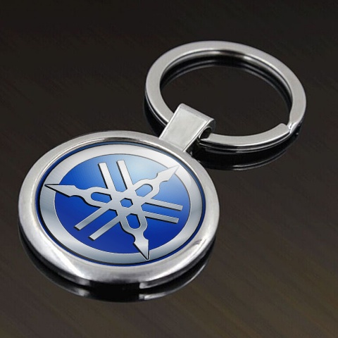 Yamaha Key Chain Metal Blue Metallic Ring Classic Edition