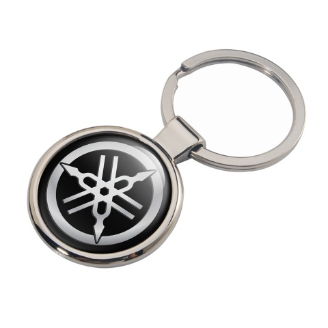 Yamaha Key Chain Metal Black Silver Ring Effect Edition