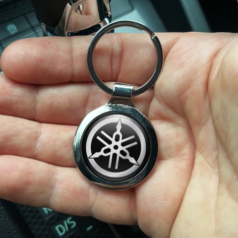 Yamaha Key Chain Metal Black Silver Ring Effect Edition