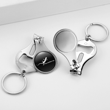 Audi Quattro Key Holder Nail Clipper Clean Black White Lizard Edition