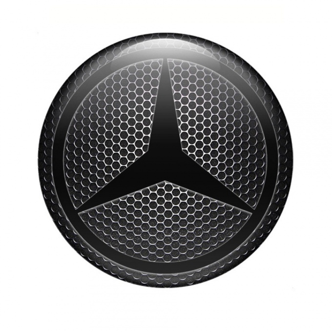 Mercedes Domed Emblems Silicone Badge Self Adhesive