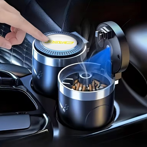 Rays Ashtray Logo Container for Cigarette LED White Yellow Design 