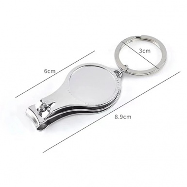 BMW Chain Key Holder Fingernail Clipper Classic Black Ring Blue Logo Edition