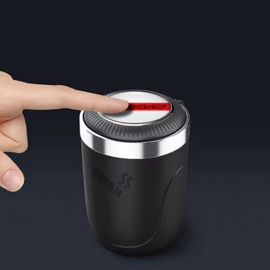 Rays Ashtray Logo Container for Cigarette LED White Red Nuance Design 