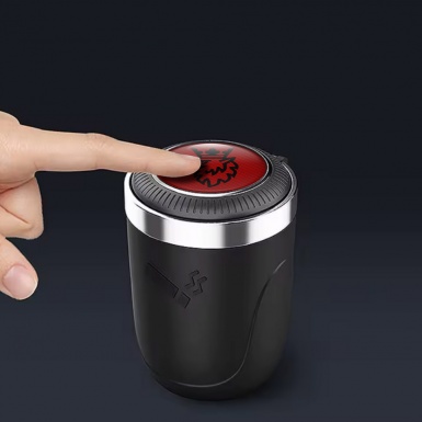 Saab Ashtray Logo Container for Cigarette LED Red Carbon Design 
