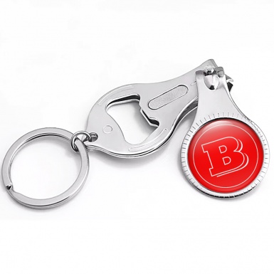 Mercedes Brabus Keychain Nail Trimmer Classic Black Domed Logo