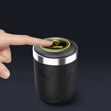 Saab Car Ashtray for Cigarette Yellow Logo Style 