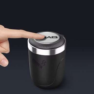 Saab High End Ashtray Logo Container for Cigarette LED Plastic