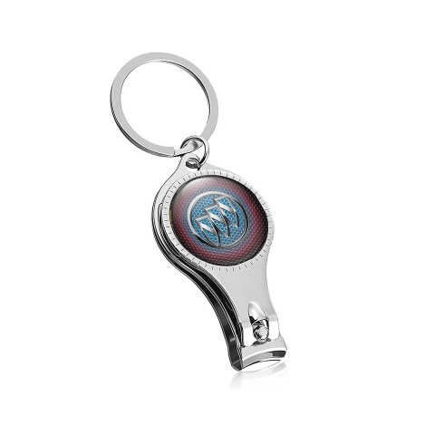 Buick Key Holder Nail Trimmer Red Blue Honeycomb Domed Logo Edition