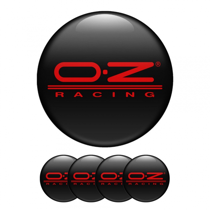 OZ Silicone Stickers Center Hub sports black and red 